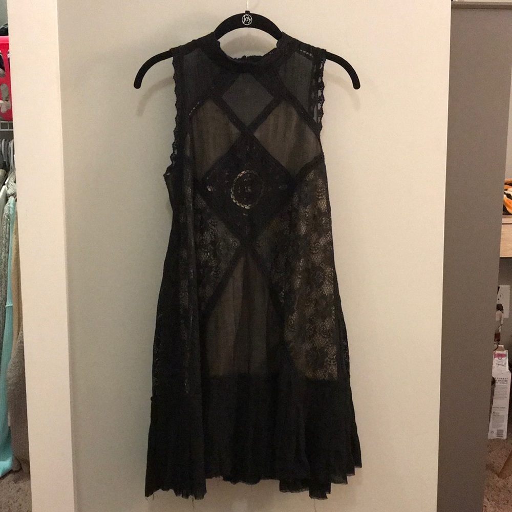 FREE PEOPLE black laced dress